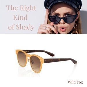 NWOT Wildfox Gold Ultra Fox Frame Sunglasses